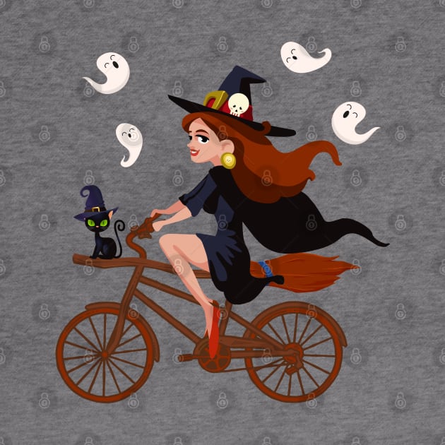 Cycling Witch , Cyclist Witch, Biker Witch, Rider Witch, Funny Halloween Pun For Cyclist and Cycling Lovers by BicycleStuff